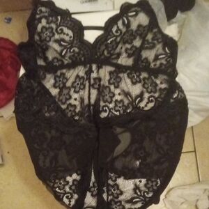 Elegant Black Lace Bodysuit